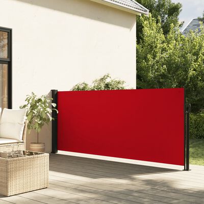 vidaXL Retractable Side Awning Red 120x300 cm