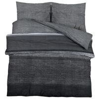 vidaXL Duvet Cover Set Dark Grey 135x200 cm Cotton