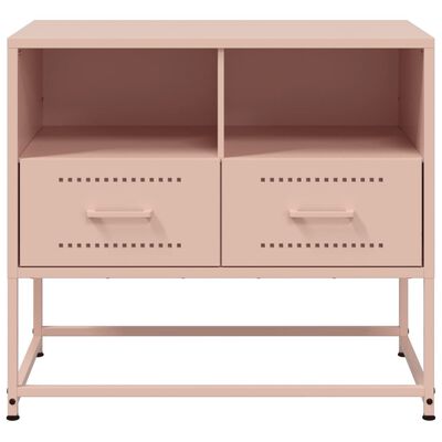 vidaXL TV Cabinet Pink 68x39x60.5 cm Steel