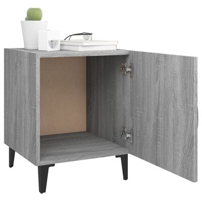 vidaXL Bedside Cabinets 2 pcs Grey Sonoma Engineered Wood