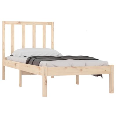 vidaXL Bed Frame without Mattress Solid Wood Pine 90x190 cm Single