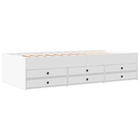 vidaXL Daybed with Drawers without Mattress White 75x190 cm Small Single