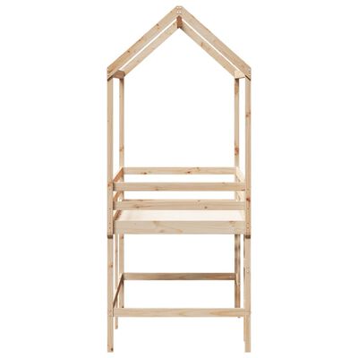 vidaXL Loft Bed with Ladder and Roof without Mattress 80x200 cm