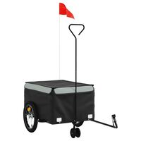 vidaXL Bike Trailer Black and Grey 45 kg Iron