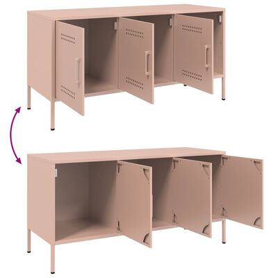 vidaXL TV Cabinet Pink 100.5x39x50.5 cm Steel