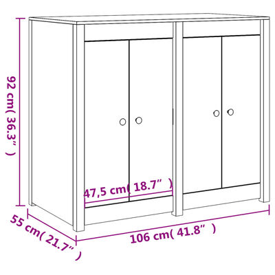 vidaXL Outdoor Kitchen Cabinet Solid Wood Douglas