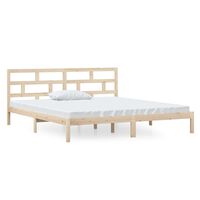 vidaXL Bed Frame without Mattress Solid Wood 140x190 cm (809997+814194)