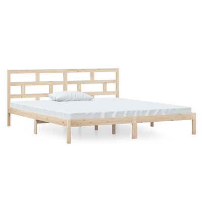 vidaXL Bed Frame without Mattress Solid Wood 140x190 cm (809997+814194)