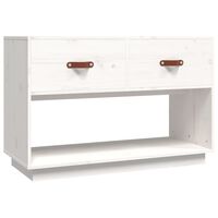 vidaXL TV Cabinet White 90x40x60 cm Solid Wood Pine