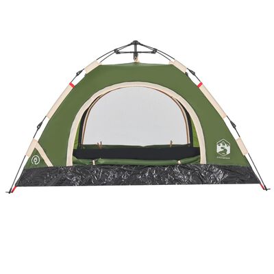 vidaXL Camping Tent 2-Person Green Quick Release