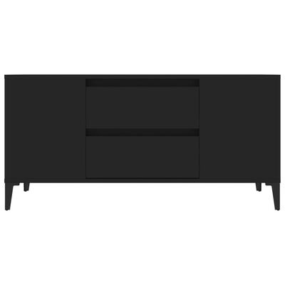 vidaXL TV Cabinet Black 102x44.5x50 cm Engineered Wood