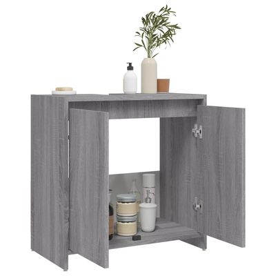 vidaXL Bathroom Cabinet Grey Sonoma 60x33x61 cm Engineered Wood