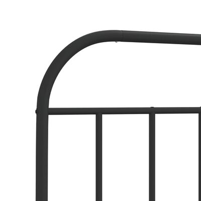 vidaXL Metal Bed Frame without Mattress with Footboard Black 100x200 cm