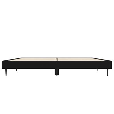 vidaXL Bed Frame without Mattress Black 140x190 cm Engineered Wood