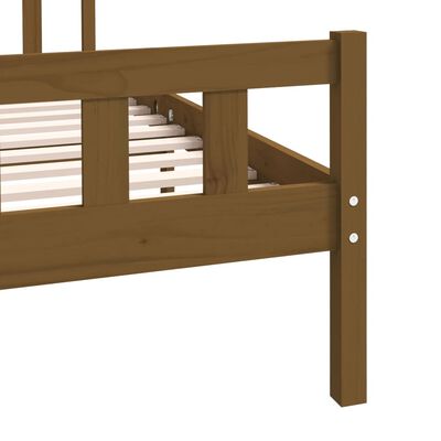 vidaXL Bed Frame without Mattress Honey Brown Solid Wood 140x190 cm