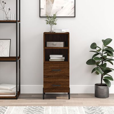 vidaXL Sideboard Brown Oak 34.5x34x90 cm Engineered Wood