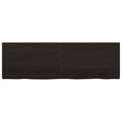 vidaXL Bathroom Countertop Dark Brown 160x50x(2-4) cm Treated Solid Wood