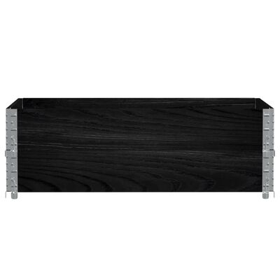 vidaXL Garden Planter Black 120x80 cm Solid Wood Pine