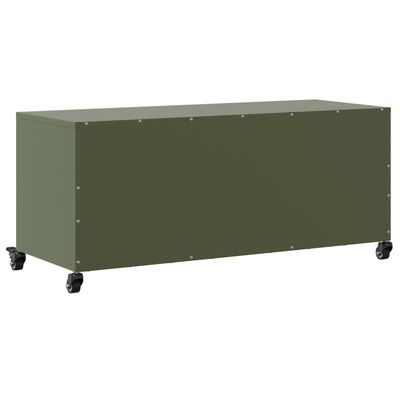 vidaXL TV Cabinet Olive Green 100.5x39x43.5 cm Steel