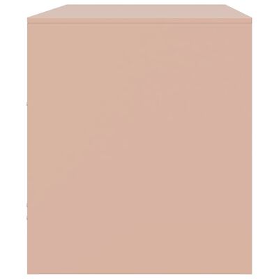 vidaXL TV Cabinet Pink 67x39x44 cm Steel