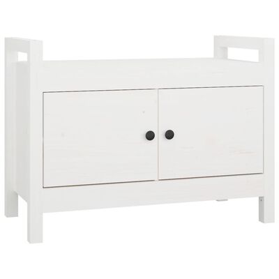 vidaXL Hall Bench White 80x40x60 cm Solid Wood Pine