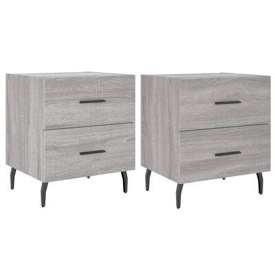 vidaXL Bedside Cabinets 2 pcs Grey Sonoma 40x35x47.5 cm Engineered Wood