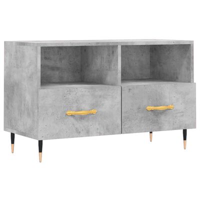 vidaXL TV Cabinet Concrete Grey 80x36x50 cm Engineered Wood