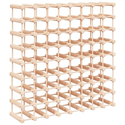 vidaXL Wine Rack for 72 Bottles 90.5x23x90.5 cm Solid Wood Pine