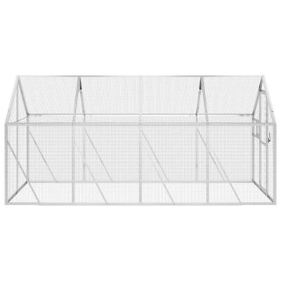 vidaXL Aviary Silver 1.79x4x1.85 m Aluminium