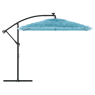 vidaXL Garden Parasol with Steel Pole Blue 246x246x230 cm