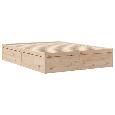 vidaXL Bed Frame without Mattress 140x200 cm Solid Wood Pine