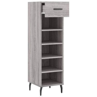 vidaXL Shoe Cabinet Grey Sonoma 30x35x105 cm Engineered Wood