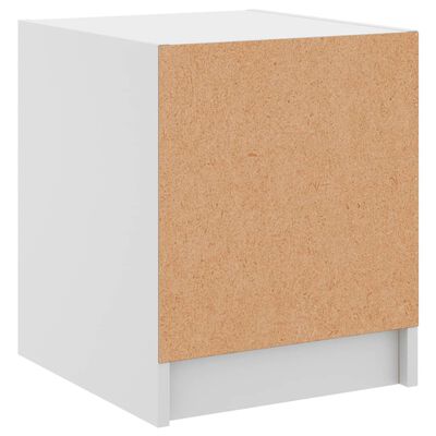 vidaXL Bedside Cabinet with Glass Door White 35x37x42 cm