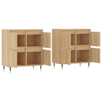 vidaXL Sideboards 2 pcs Sonoma Oak Engineered Wood