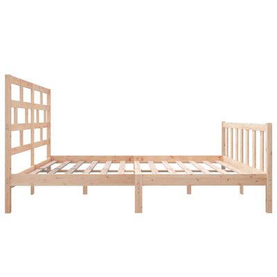 vidaXL Bed Frame without Mattress Solid Wood 140x200 cm (810082+814194)