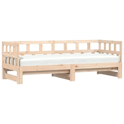 vidaXL Daybed with Trundle without Mattress 80x200 cm Solid Wood