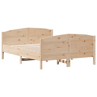 vidaXL Bed Frame without Mattress 120x190 cm Small Double Solid Wood Pine