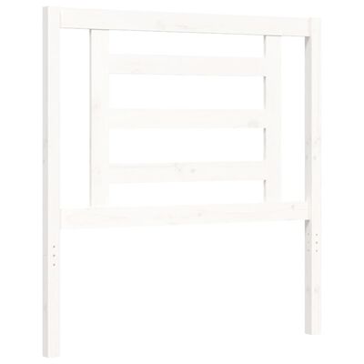 vidaXL Bed Frame without Mattress White 90x200 cm Solid Wood Pine