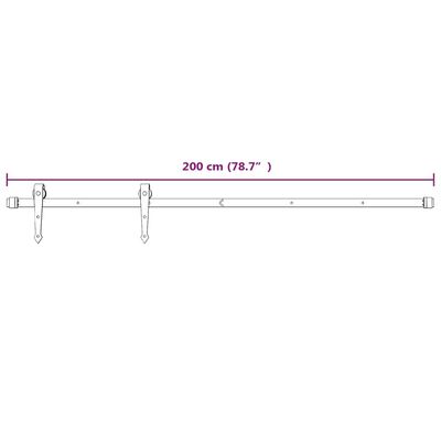 vidaXL Sliding Door with Hardware Set 90x210 cm Solid Wood Pine