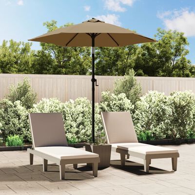 vidaXL Garden Parasol Taupe 200x224 cm Aluminium