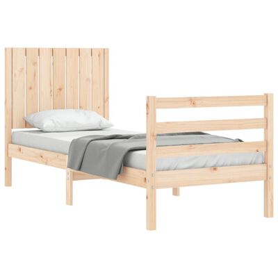 vidaXL Bed Frame without Mattress Small Single Solid Wood