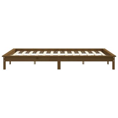 vidaXL Bed Frame without Mattress Honey Brown 140x200 cm Solid Wood