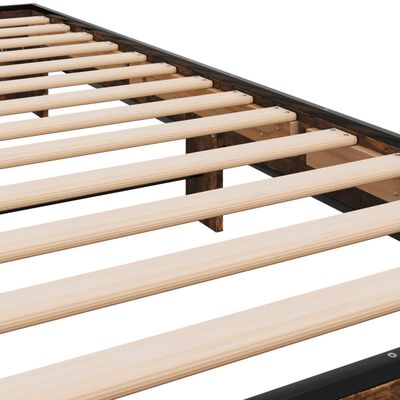 vidaXL Bed Frame without Mattress Smoked Oak 90x190 cm Single