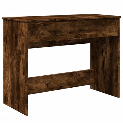 vidaXL Dressing Table with Mirror Smoked Oak 100x45x76 cm