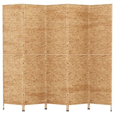 vidaXL Room Divider 5-Panel 205x180 cm Water Hyacinth