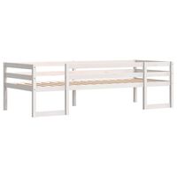 vidaXL Kids' Bed Frame without Mattress White 75x190 cm Small Single Solid Wood Pine