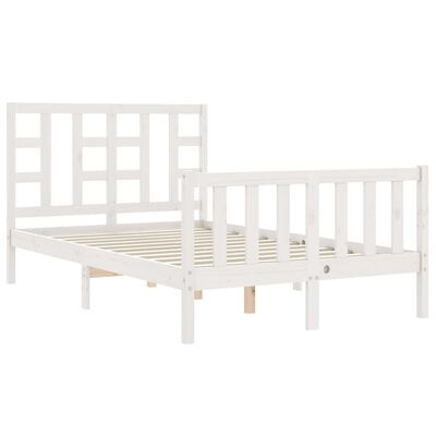 vidaXL Bed Frame without Mattress White 120x200 cm Solid Wood Pine