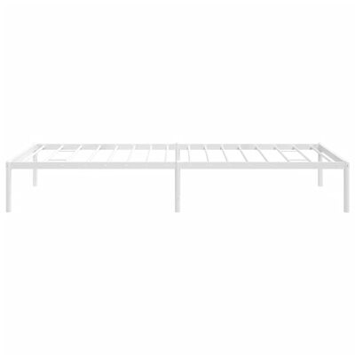 vidaXL Metal Bed Frame without Mattress White 90x200 cm