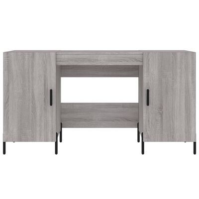 vidaXL Desk Grey Sonoma 140x50x75 cm Engineered Wood