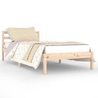 vidaXL Bed Frame without Mattress Solid Wood Pine 90x200 cm